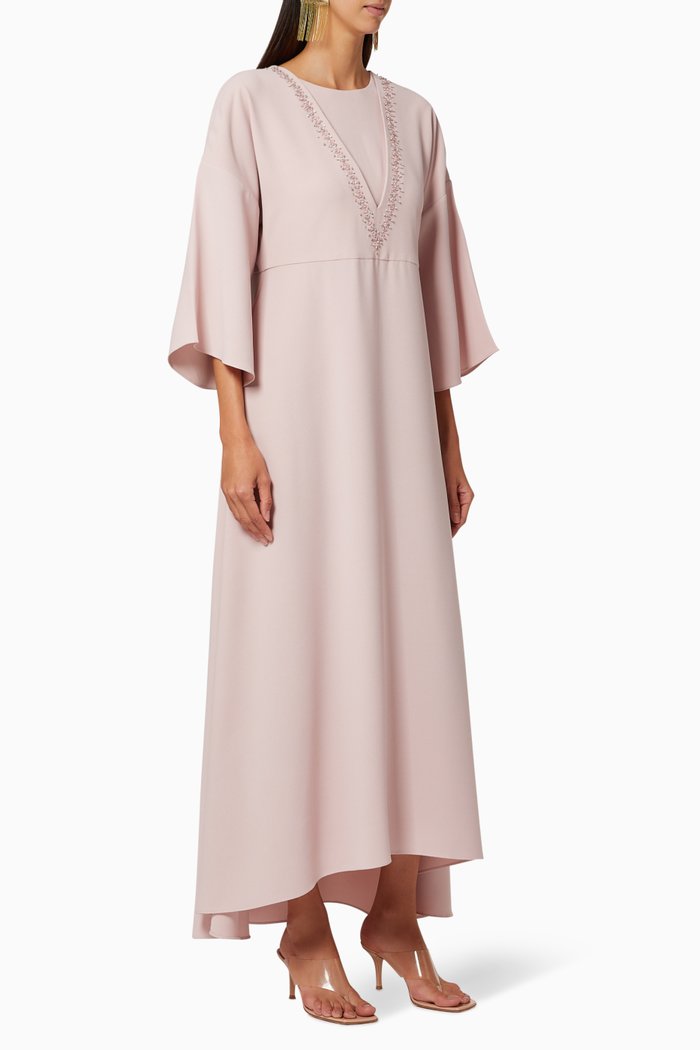 

Embroidered High-Low Dress, Pink