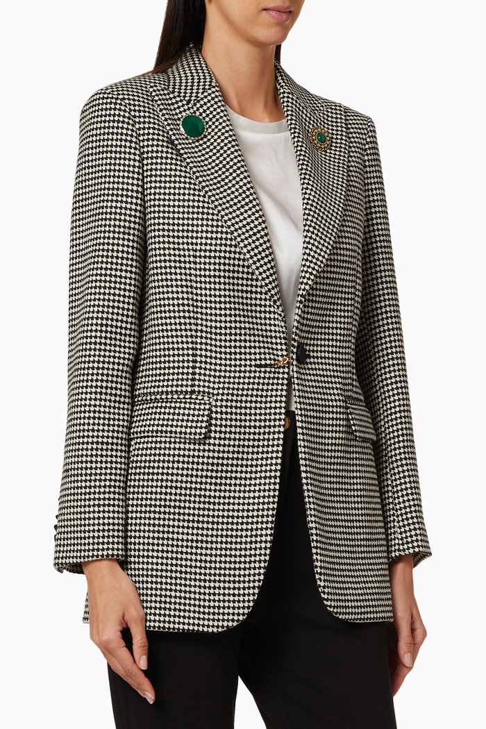 

Asteroide Houndstooth Blazer, Grey