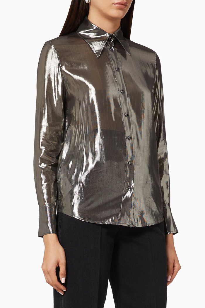 

Circumpolare 3 Lamé Shirt, Silver
