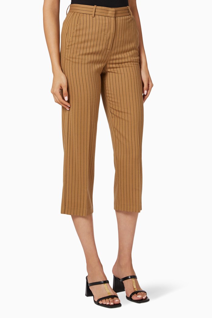 

Ghibli Pinstriped Cropped Pants, Neutral