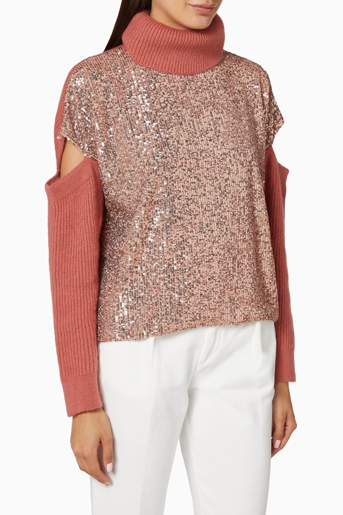 Blizzard Sequin Sweater, Pink