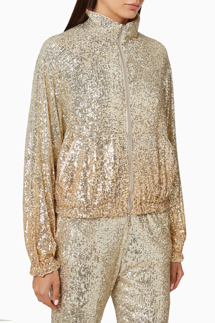 

Derby 4 Anorak Sequin Bomber Jacket, Gold