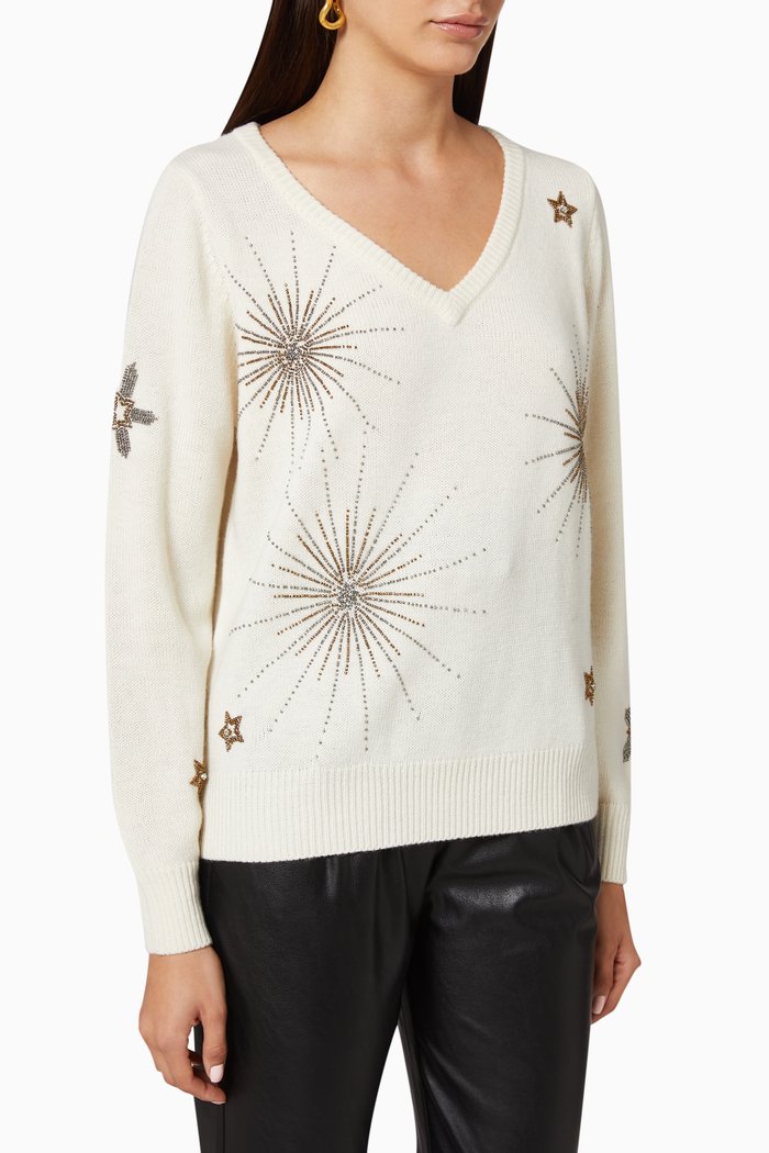 

Barbuda Star Sweater, White