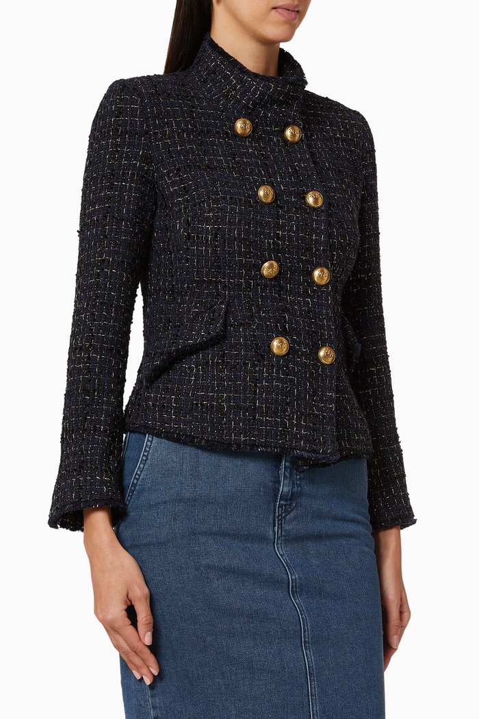 

Vladmir 1 Lurex Tweed Jacket, Black