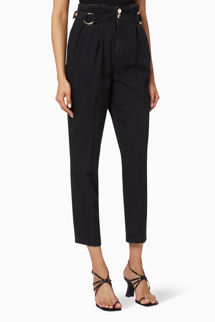 

Cara Belted Pants, Black