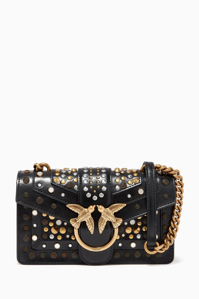 

Studded Baby Love Bag Simply in Leather, Black