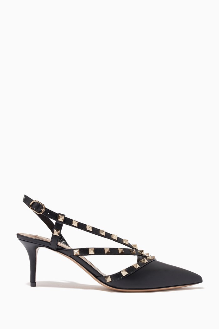 

Valentino Garavani Rockstud Slingback Pumps in Nappa, Black
