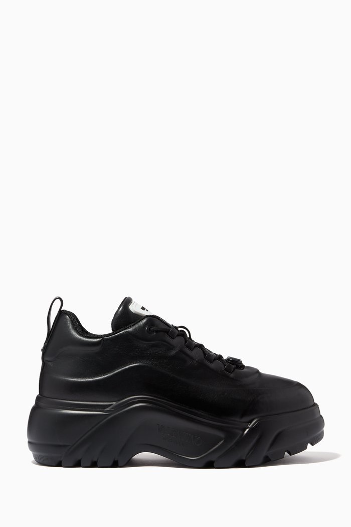 

Valentino Garavani Flyover Sneakers in Leather, Black