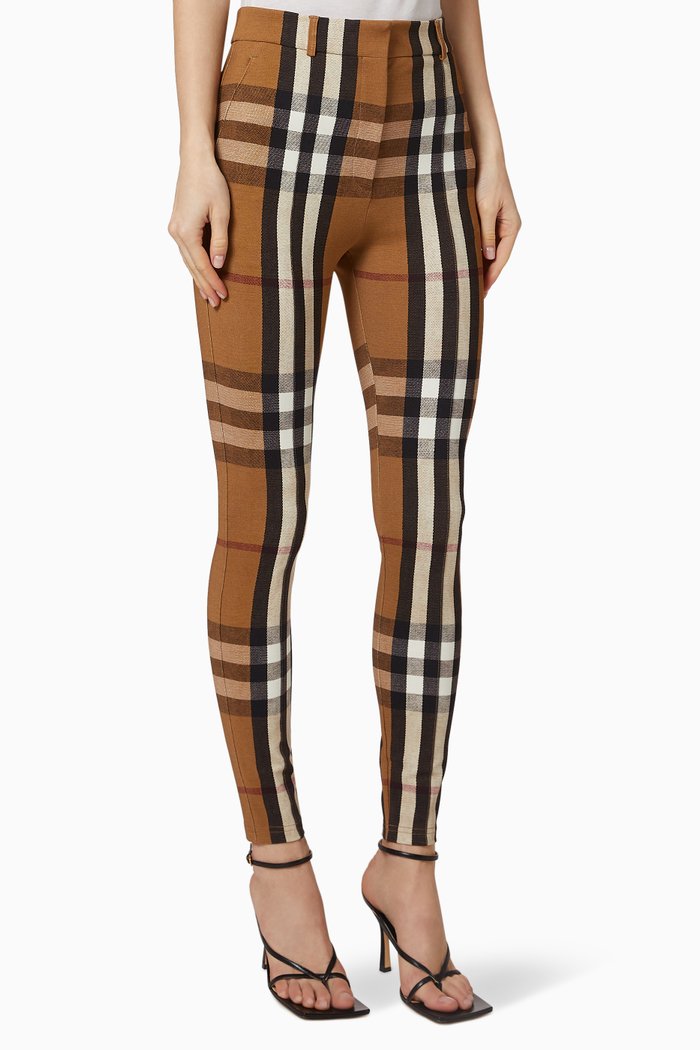 

Check Stretch Jersey Jodhpurs Pants, Neutral
