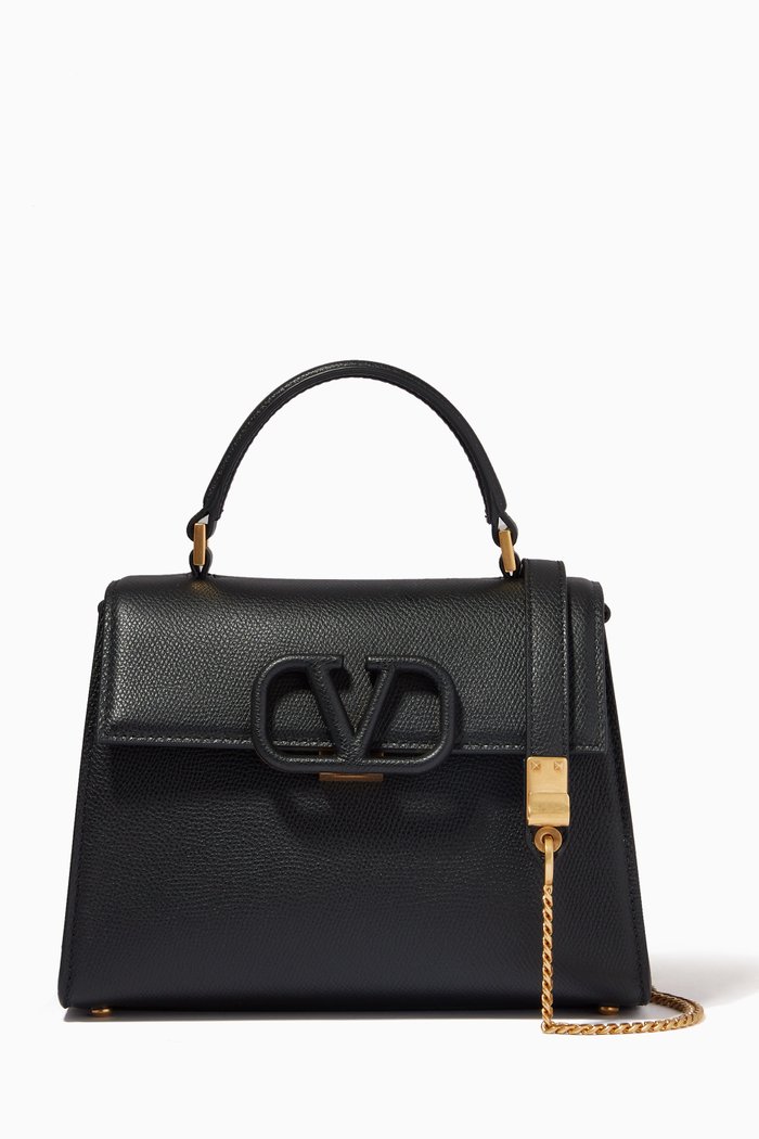 

Valentino Garavani VSLING Small Bag in Grainy Calfskin, Black