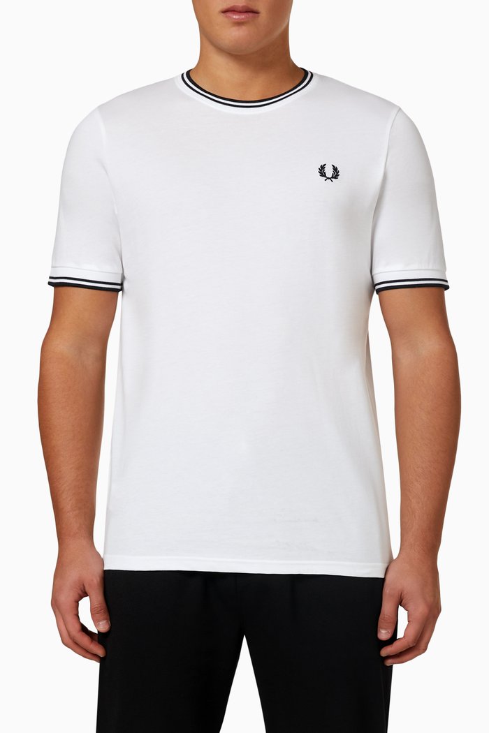 Twin-tipped Logo T-Shirt in Cotton-jersey, White