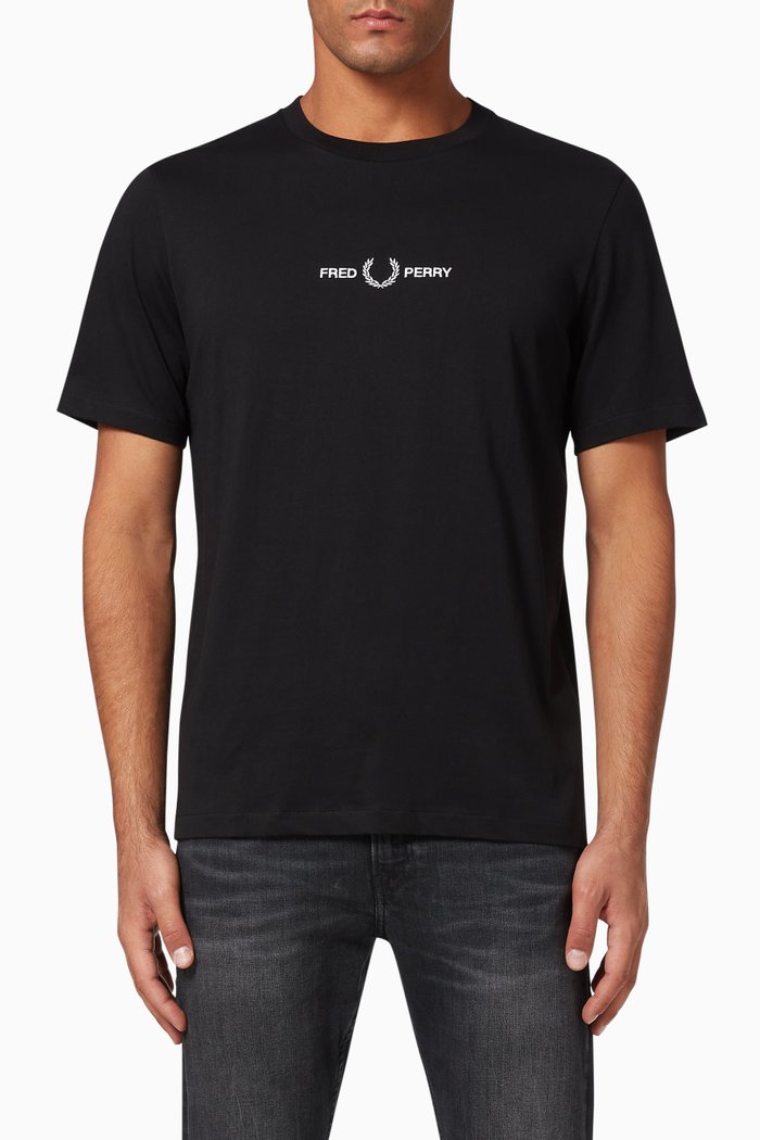 

Graphic Cotton T-Shirt, Black