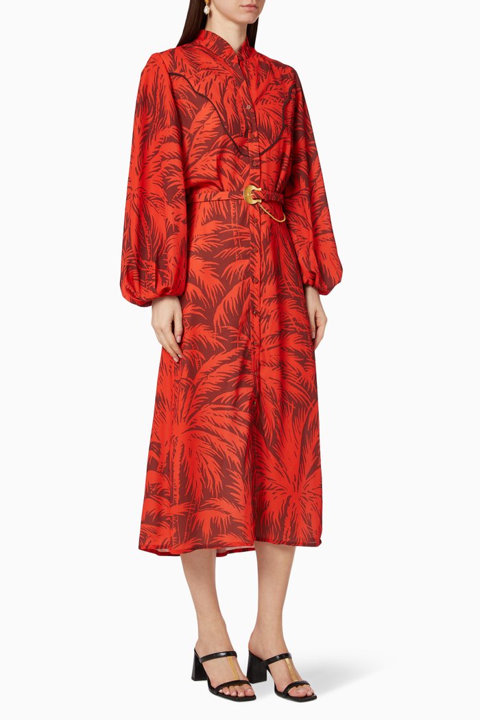 

Remembering Us Shirt Dress, Red