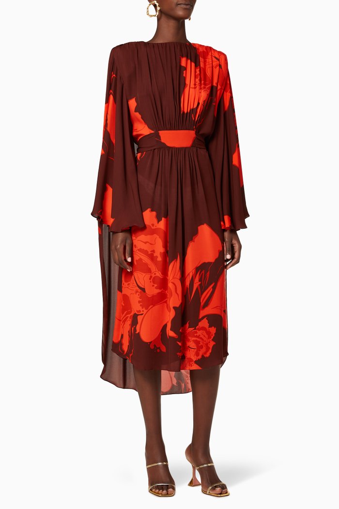 

A Secret Place Midi Dress, Brown