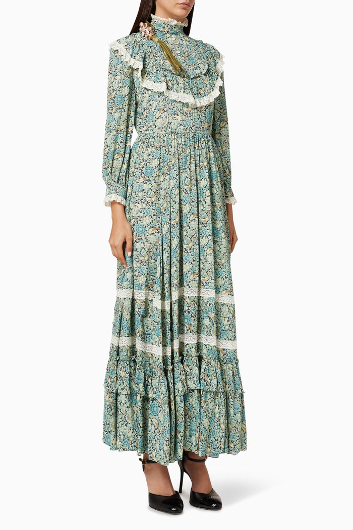 

Liberty Floral Crêpe Maxi Dress, Blue