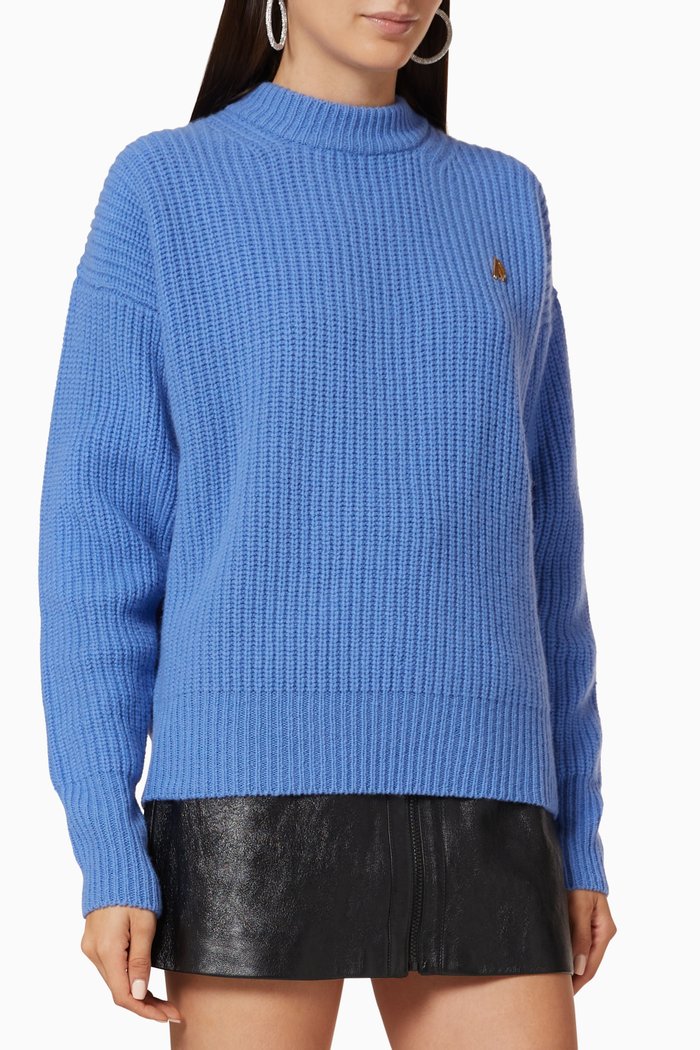 

Ribbed Wool Sweater, Blue