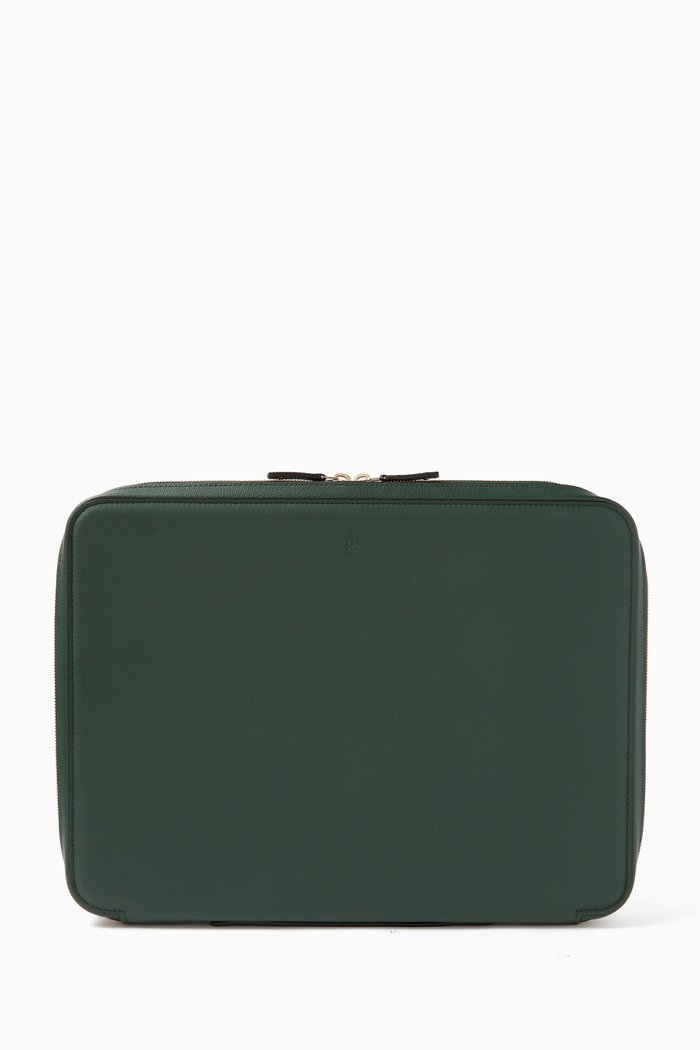 

Laptop Case 15" in Suede Leather, Green