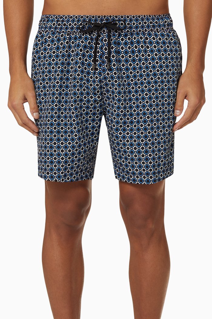 

Charles Ratti Royal Tiles 7" Swim Trunks, Blue