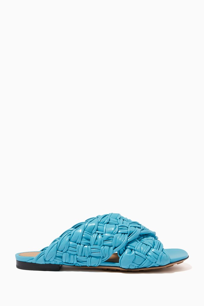 

The Board Flat Sandals in Nappa, Blue