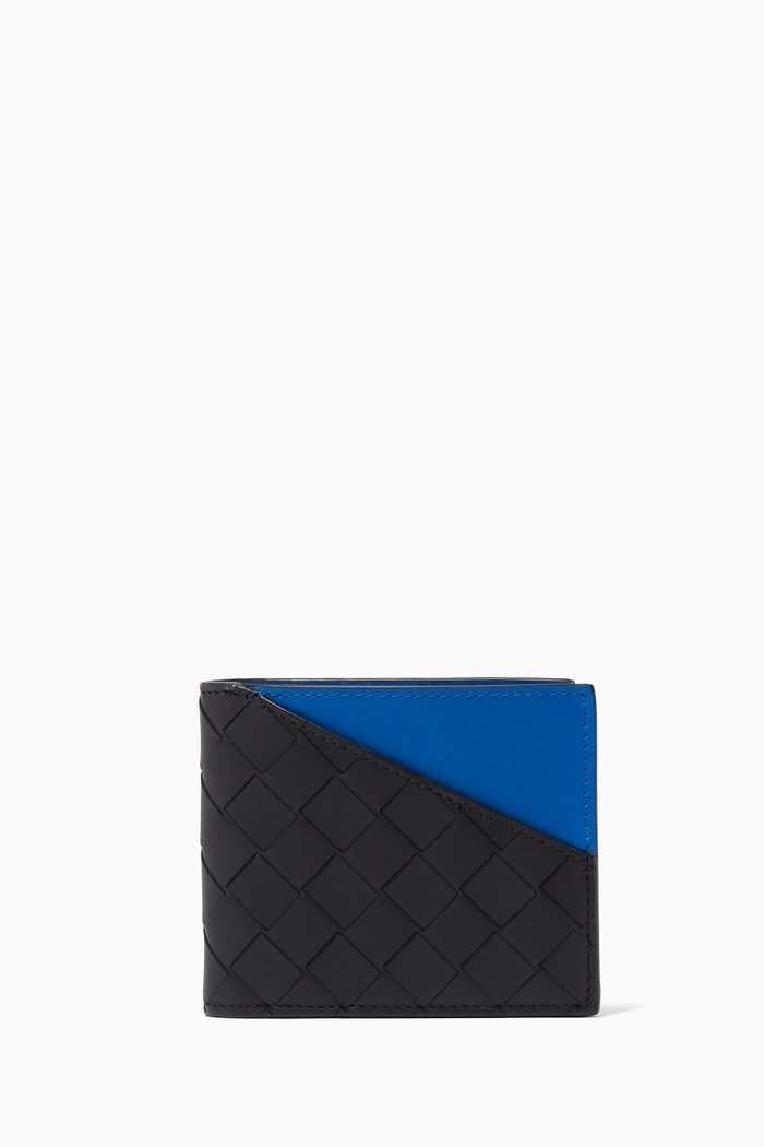 

Wallet in Intrecciato Calfskin, Black