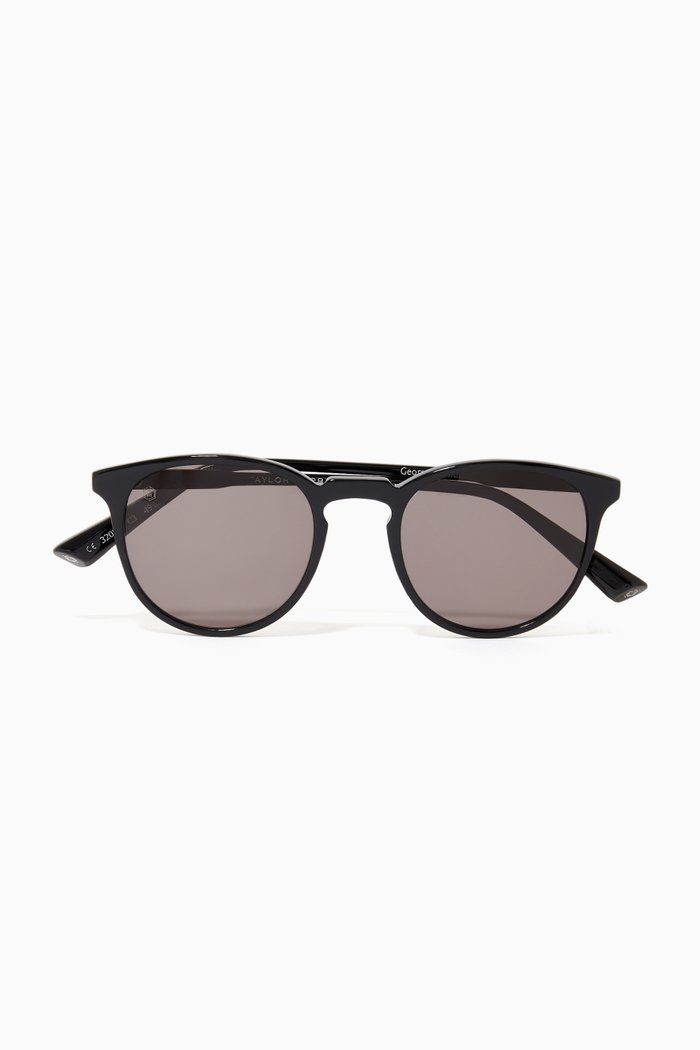 

George Arthur Round Sunglasses, Black