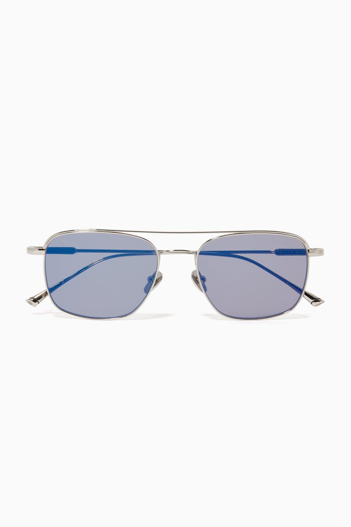 

Elgin Rectangle Sunglasses, Silver