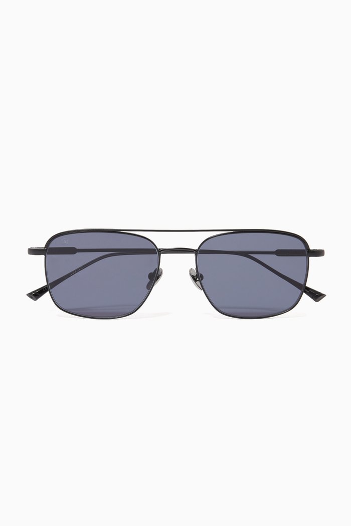 

Elgin Rectangle Sunglasses, Black