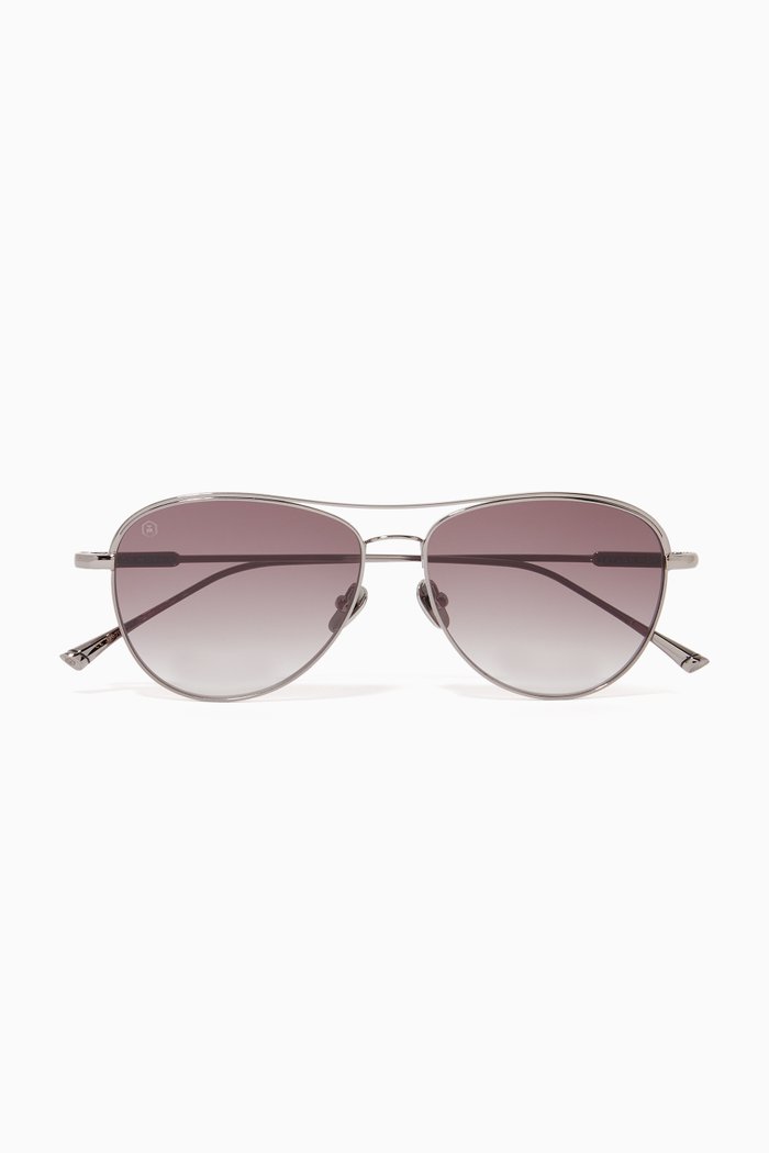 

Clarendon Aviator Sunglasses, Silver