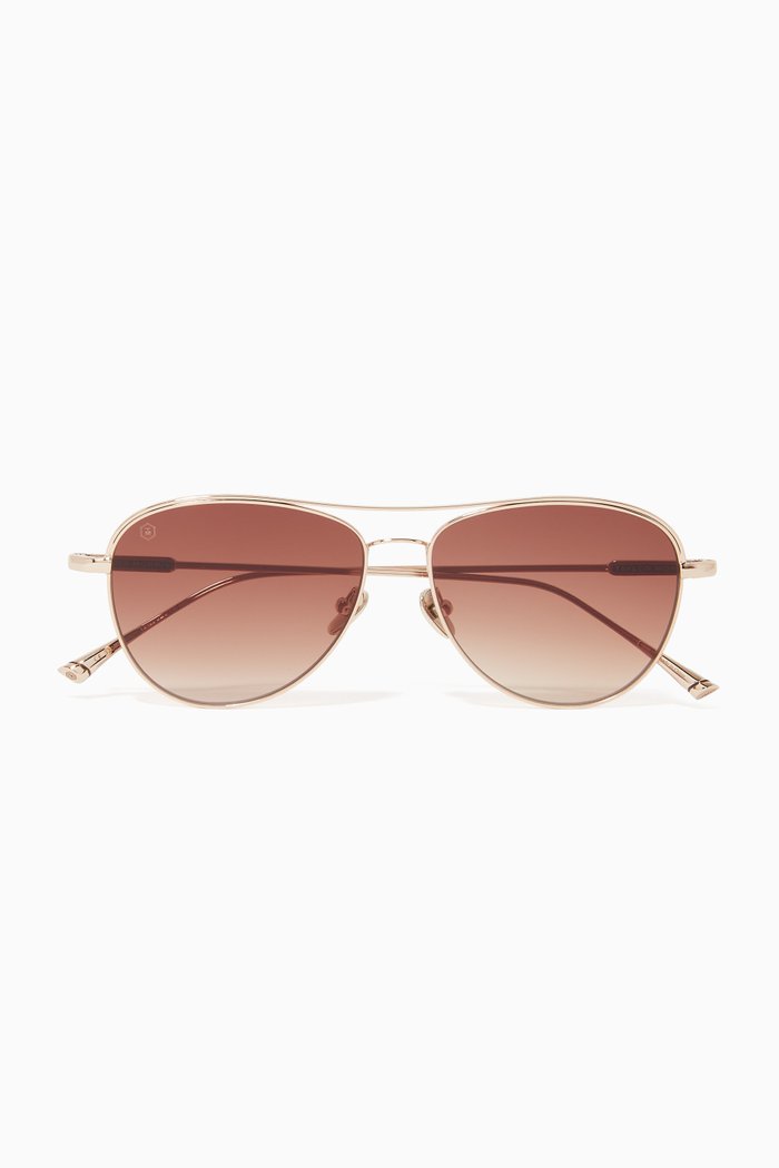 

Clarendon Aviator Sunglasses, Gold