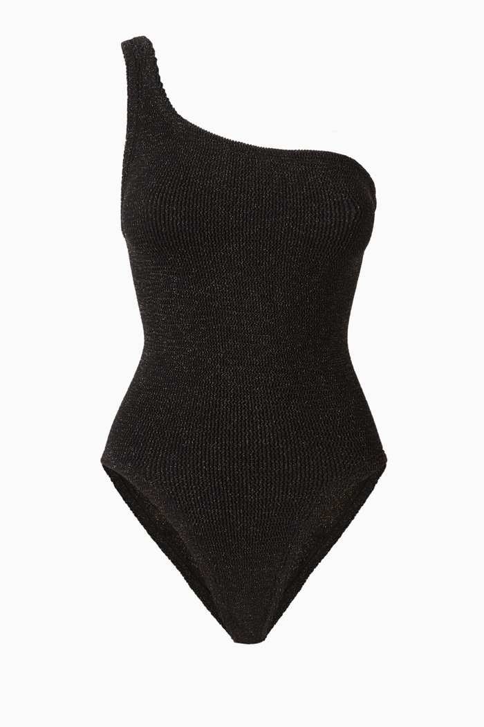 

Nancy One-piece Swimsuit in Crinkle Nylon, Black