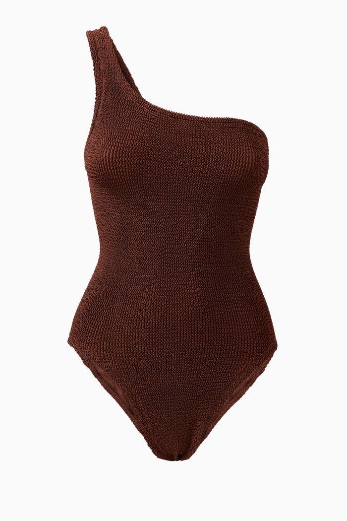 

Nancy Swimsuit in Crinkle Nylon, Brown