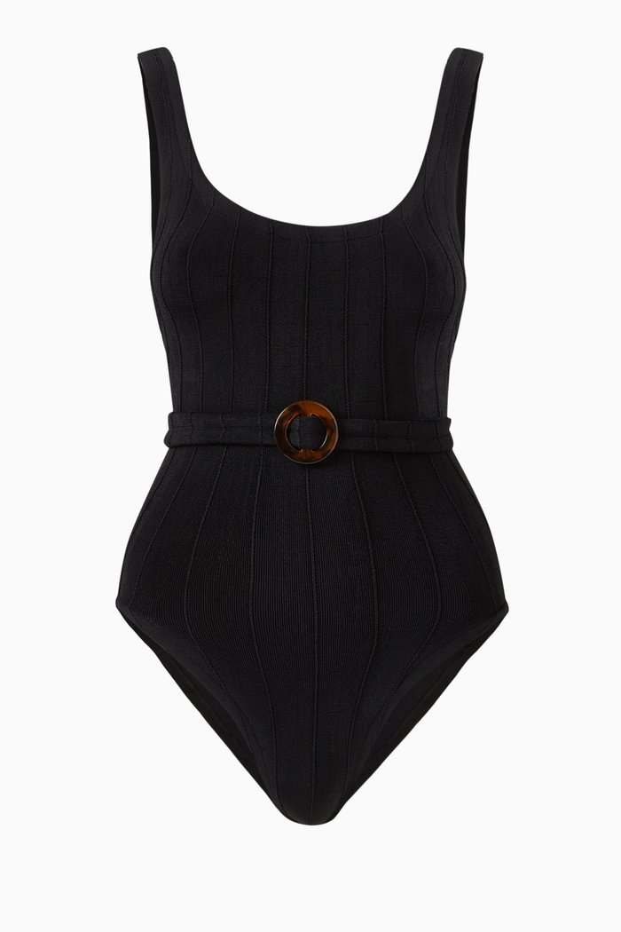 

Solitaire One-Piece Swimsuit, Black