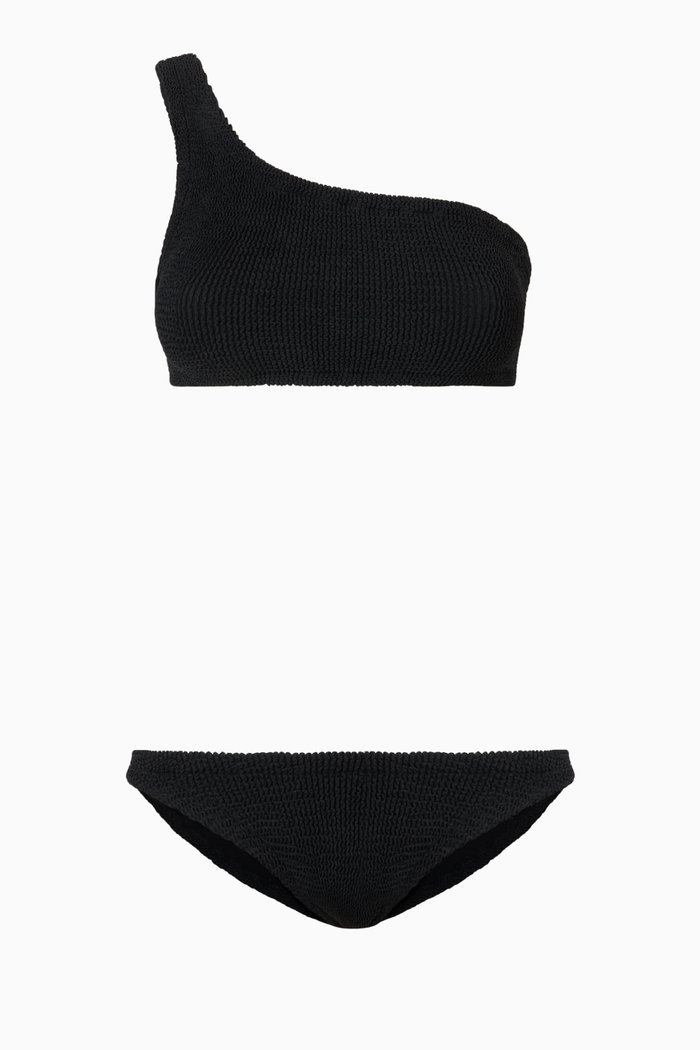 

Nancy One-Shoulder Bikini, Black