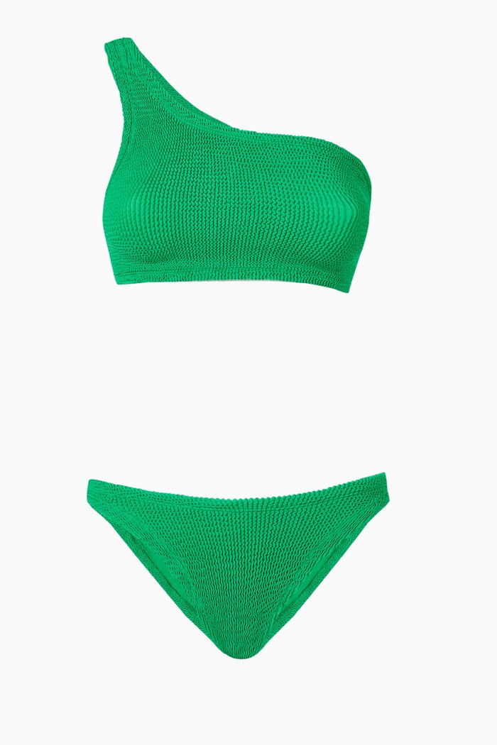 

Nancy One-Shoulder Bikini, Green