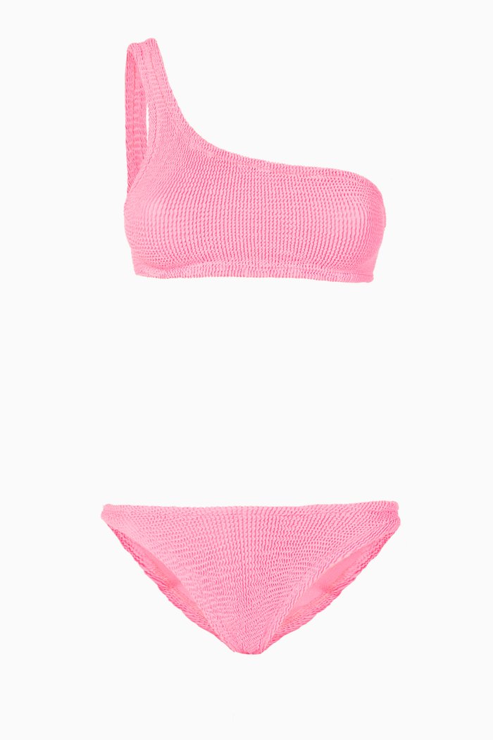 

Nancy One-Shoulder Bikini, Pink