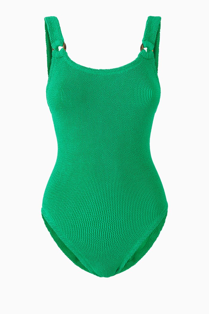 

Domino One-Piece Swimsuit, Green