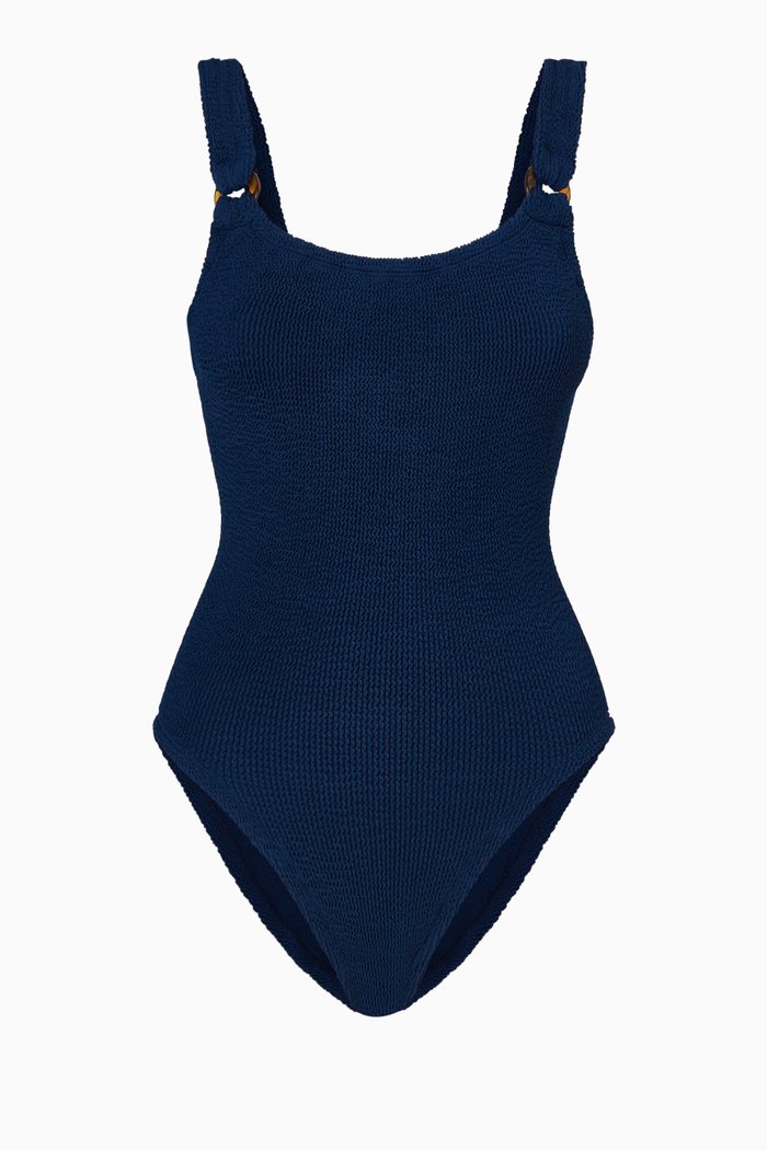 

Domino One-Piece Swimsuit, Blue