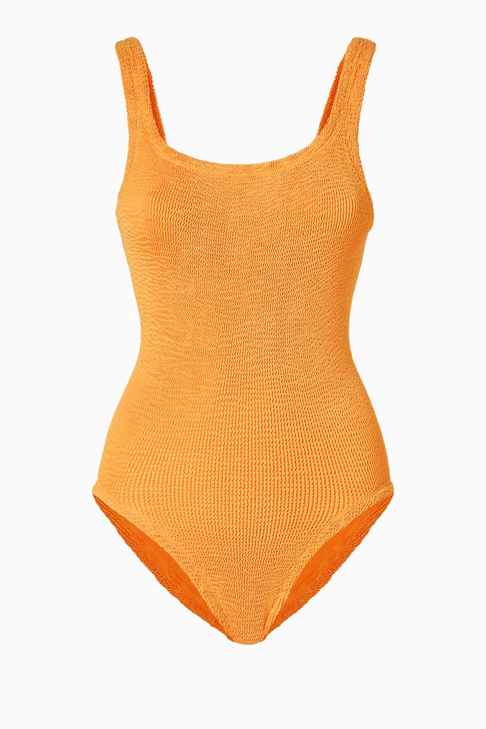 

Square Neck One-Piece Swimsuit, Orange