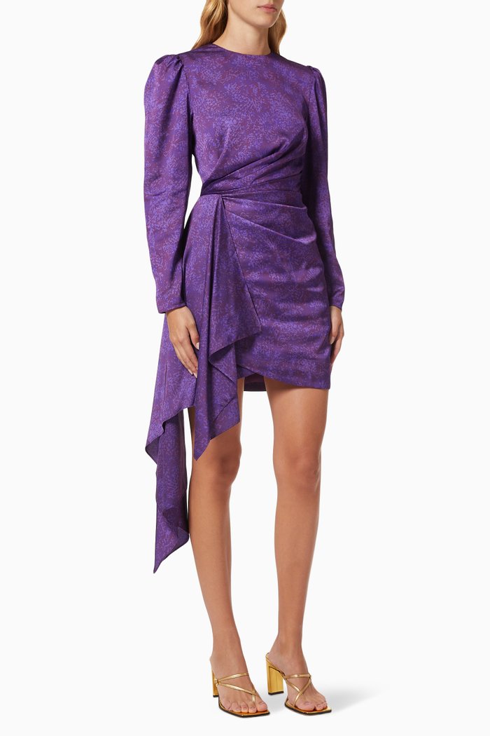 

Tonight Mini Dress in Satin, Purple