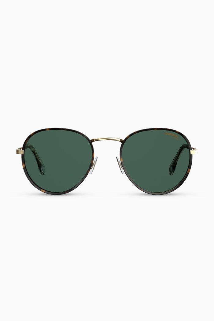 

151/S Round Frame Sunglasses in Metal & Acetate, Gold