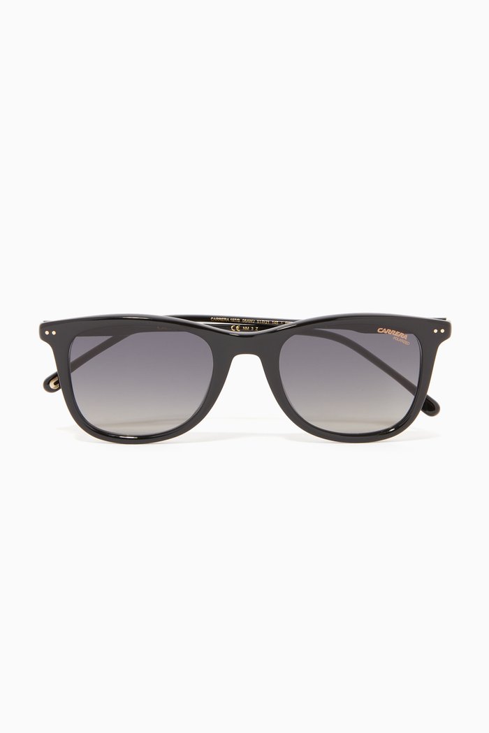 

197/S Rectangular Sunglasses in Optyl, Black