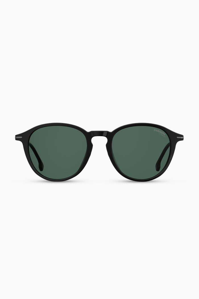 

196/F/S Round Sunglasses in Acetate & Metal, Black