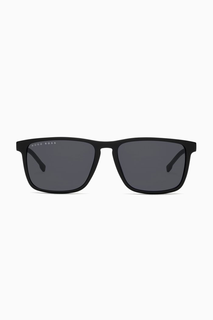 

Rectangle Sunglasses in Acetate, Black