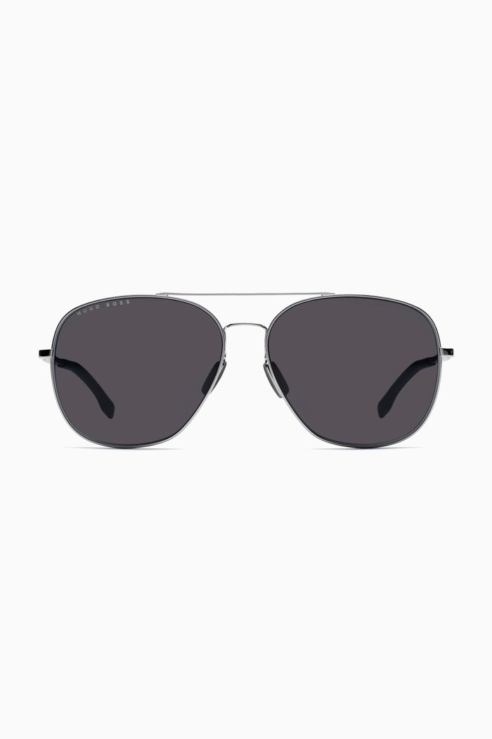 

Aviator Sunglasses in Ruthenium, Silver