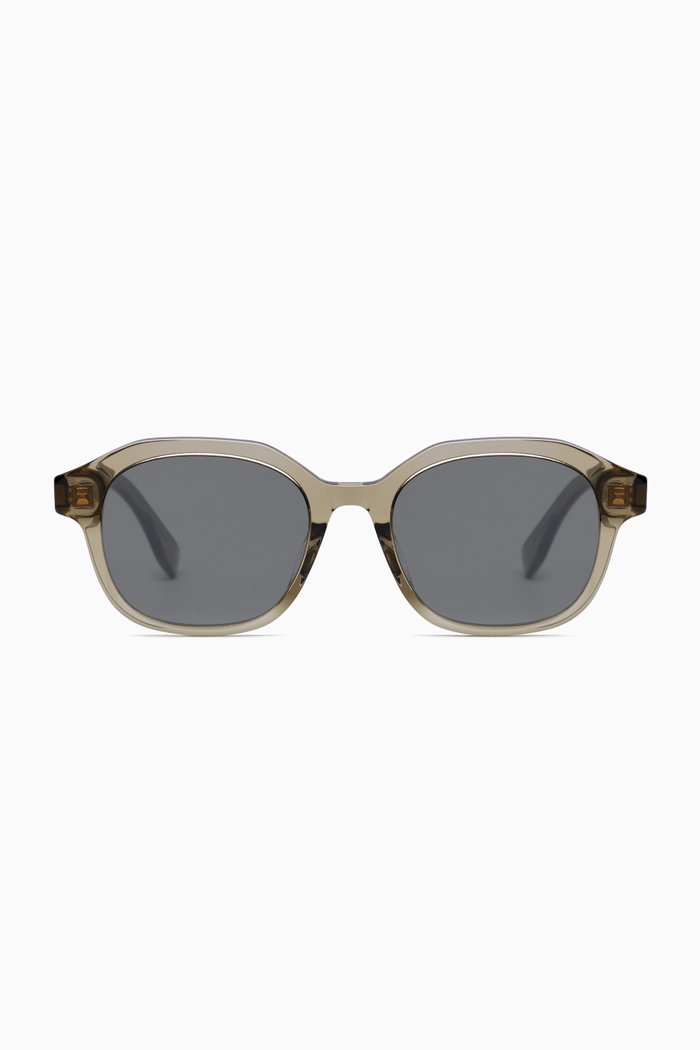 

Square Mirror Sunglasses in Acetate, Brown