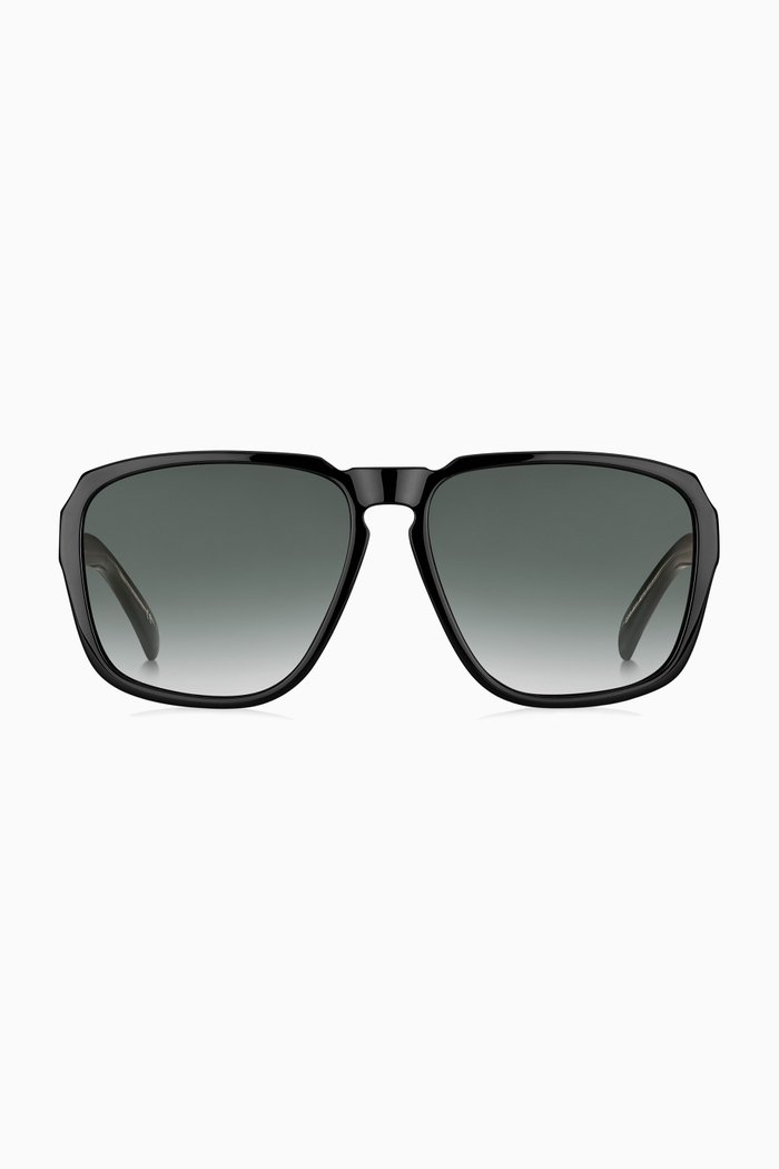 

Aviator D Frame Sunglasses, Black