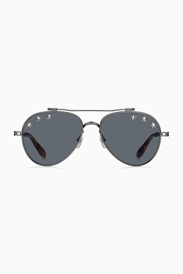 

Star Studded Aviator Sunglasses, Brown