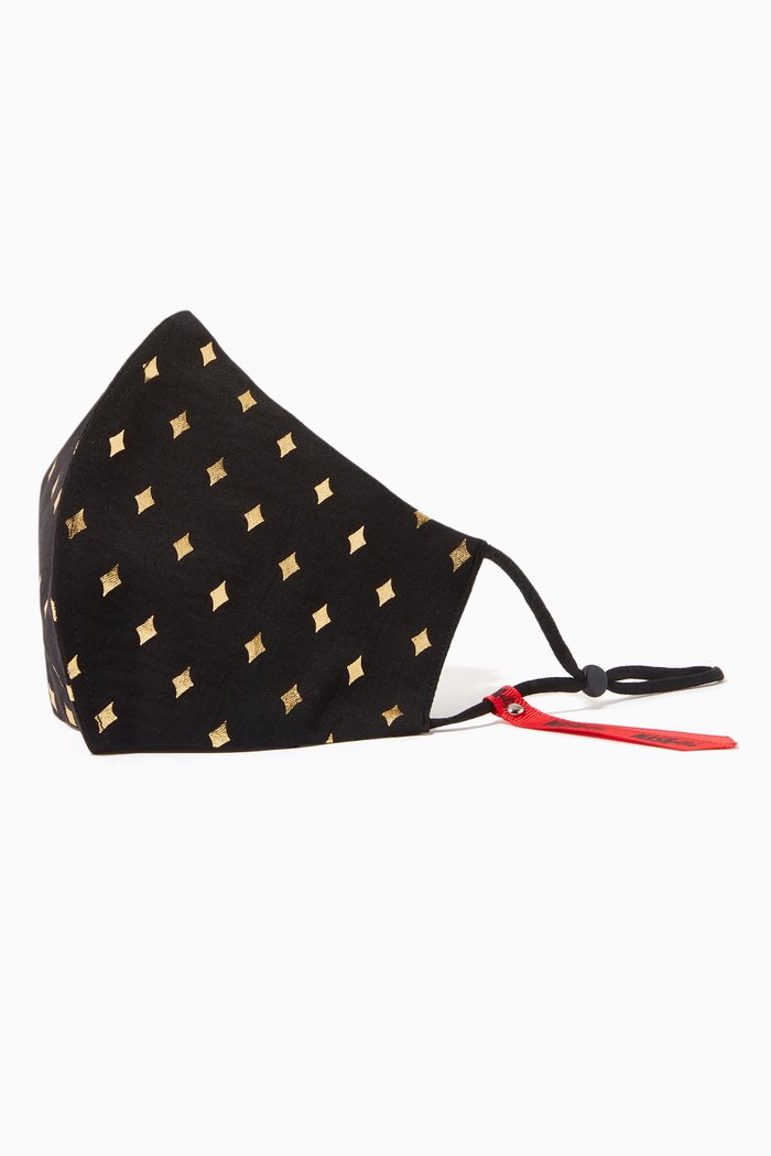 

Dotted Phlox Face Mask, Black