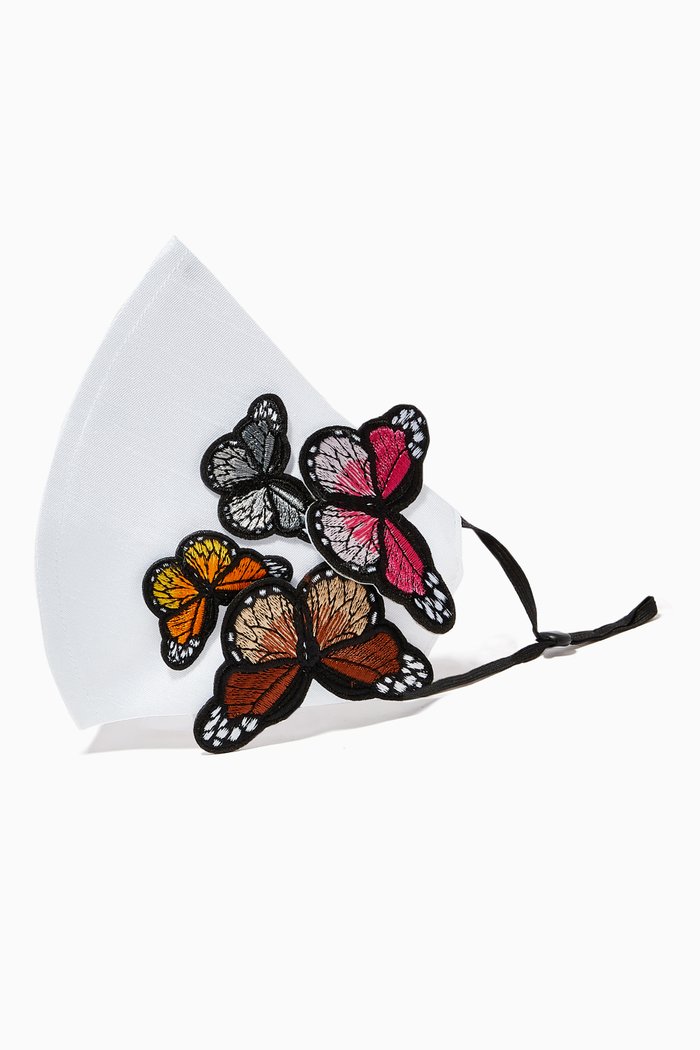 

Butterfly Bush Face Mask, White