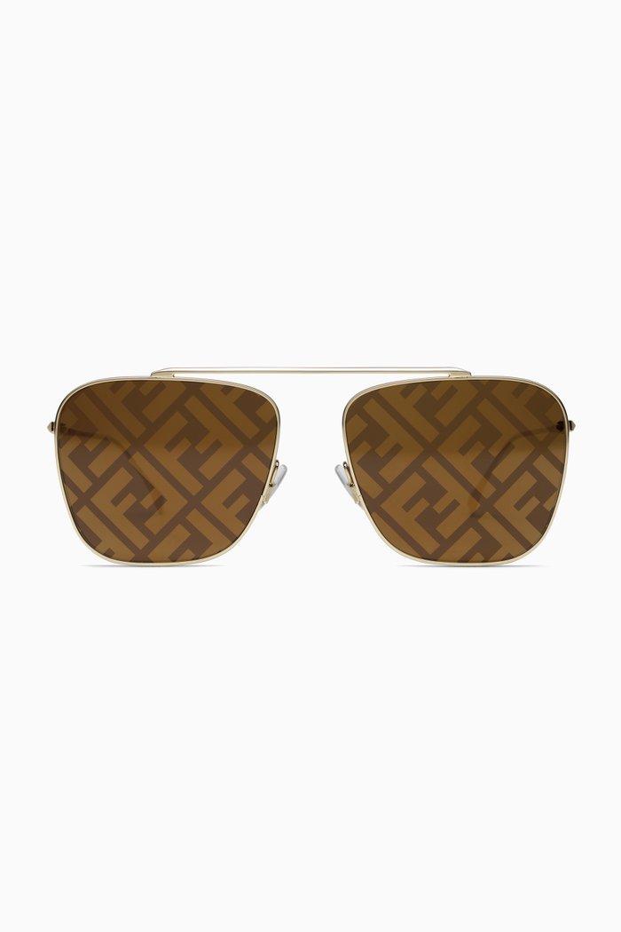 

FF Navigator Sunglasses in Metal, Brown